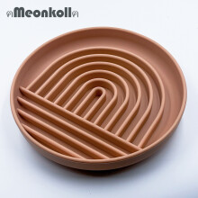 Ciotola per cani in silicone a lenta alimentazione (rosa) Anti-soffocamento per animali domestici Ciotola