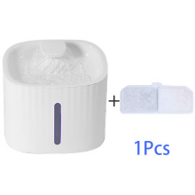 (Bianco senza lampada) Distributore automatico d'acqua per animali domestici da 3 litri con USB, abbeveratoio