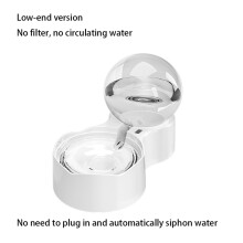 (Gravedad) ZYFeeder Dispensador de agua automático por gravedad para mascotas, transparente y visible,