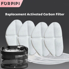 (Filtro x 8 piezas, Otros) Filtro de carbón activado de repuesto para bebedero de gatos. Filtros de