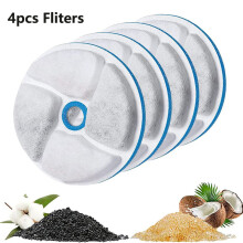 (4 filtros de algodón, 2 L) Fuente de agua automática inalámbrica para gatos de 2 L con sensor, bebedero