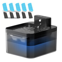 (Set B) Fontana d'acqua automatica wireless per animali domestici da 2,2 litri con sensore a infrarossi,