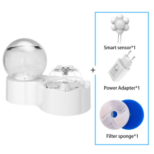(sensory switch)ZYFeeder Pet Automatic Gravity Water Feeder Transparent Visual Gravity Water For Cats