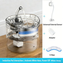 (Set B, 2L) Distributore automatico d'acqua per animali domestici da 2 litri con rubinetto e filtro