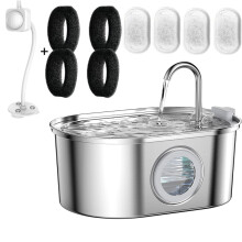 (Set per l'acqua degli animali domestici) Fontana per l'acqua per gatti da 3 litri, dispenser d'acqua
