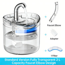 (Set A, 2L) Distributore automatico d'acqua per animali domestici da 2 litri con rubinetto e filtro