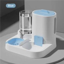(Blu)1-Pack Set di ciotole per cibo e acqua per gatti di grande capacità, alimentatore automatico a