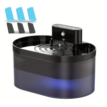 (met 3 filters) Automatische drinkfontein voor huisdieren op batterijen, 2,2 liter, oplaadbaar