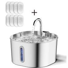 (Combinatie B) Automatische drinkfontein voor katten, drinkfontein voor huisdieren van roestvrij staal,