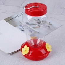 1 stuk nieuwe plastic vogelvoederfles, hangende kolibrievoeder, tuinvoeder, plastic bloem