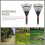 (Black)Durable Plastic Garden Grass Leaf Rake Leveling Comfortable Handle Gardening Rake Sturdy Safe 3