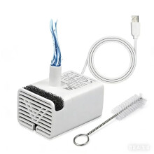 (pomp met borstel) JY-830 Ultrastille kattenfonteinpomp, vervangingspomp voor roestvrijstalen USB-aansluiting
