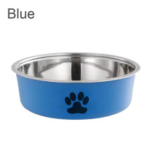 (Blauw, S) Huisdierkom Roestvrijstalen waterbak voor honden met antislip rubberen voet, geschikt voor