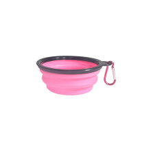 (Roze, 350 ml) Gemakkelijk mee te nemen, draagbare voerbak voor katten en honden, opvouwbaar, TPE, ideaal