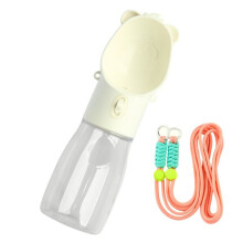(Witte drinkbeker) Hondenwaterfles 2-in-1 Draagbare, lichtgewicht drinkbeker voor puppy's, duurzaam