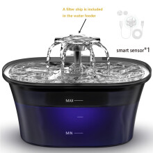 (sensor toevoegen, L) 2,5L USB automatische waterbak voor huisdieren, slimme drinkbak voor katten en