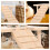 Cage Hamster Bois Multifonction Beige Avec Rampe Échelle 4