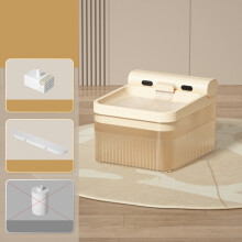 (Abrikoos) Automatische waterfontein voor katten met drievoudig filter, grote capaciteit, USB-aansluiting,