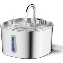 (Alleen fontein) 2,2L Automatische drinkfontein voor katten, roestvrijstalen drinkbak voor huisdieren,