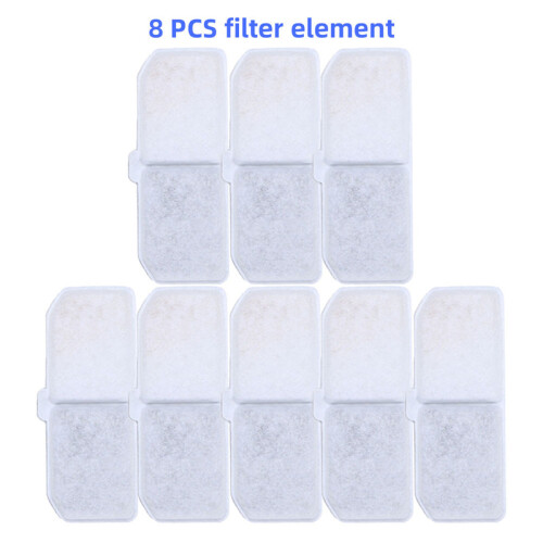 (8 PCS)Cat Drinker Replacement Activated Carbon Filter Rectangular Pet Dog Waterer Cartridge Filter