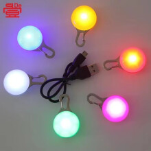 (Wit 1 stuk) USB-oplaadbare lichtgevende hondenhanger, anti-verlies LED-tag voor huisdieren tijdens
