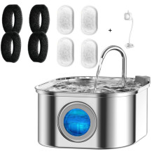 (Huisdierwatersensor B, geen 5V 1A USB-stekker) 3L Roestvrijstalen Kattenwaterfontein Automatische Kattendrinkbak