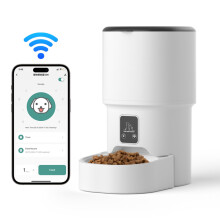 (WIFI Husdjursmatare) Automatisk Kattmatare Husdjur Smart WiFi Kattmat Torrfoder Dispenser Fjärrstyrd