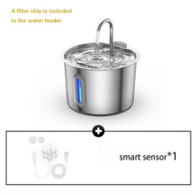 (Lägg till sensor, L) 2,2L automatisk dricksvattendispenser för katter smart fontän för hundar husdjursvattenmatare