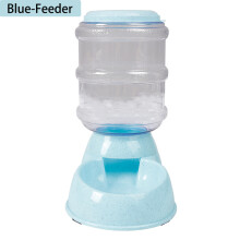 (Blue-Feeder) 3,8L stor kapacitet automatisk husdjursmatare och vattendispenser, gravitationsdriven