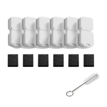 (6 set) 6/12 kattfontänfilter, svampset, ersättning, kompatibel med ATMZIQXR och GIOTOHUN S11 rostfritt