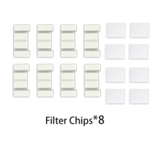 (Endast 8 filter, L) 2,2 l automatisk dricksvattendispenser för katter, smart fontän för hundar, vattenmatare