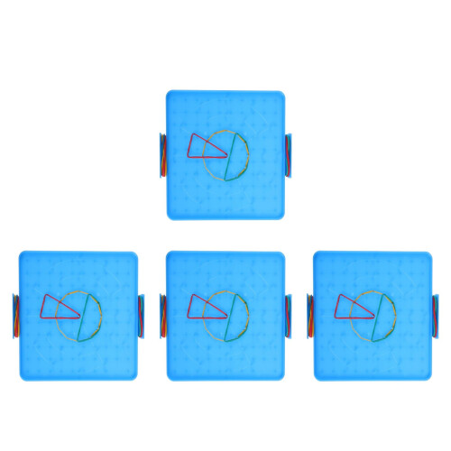 4Stk Mathe Pegboard Doppelseitig Blau Lernhilfe Für Kinder 2