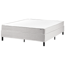 Divan Bed without Headboard Fabric COUNTESS 160 x 200 cm (EU King Size) Light Grey