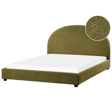 Waterbed Boucle VAUCLUSE 160 x 200 cm (EU King Size) Olive Green