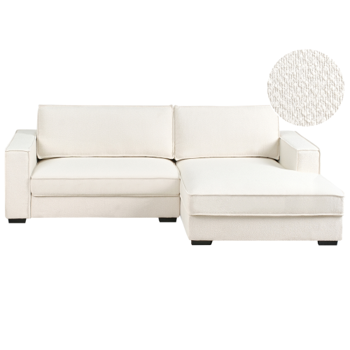 Beliani Corner Sofa RENDERS Boucle Off-White Left Hand