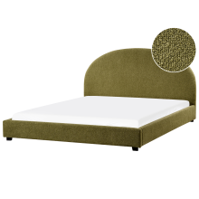 Bed Boucle VAUCLUSE 180 x 200 cm (EU Super King) Olive Green