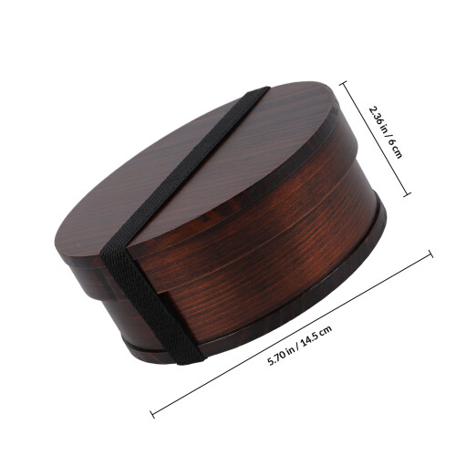 1Boîte De Conservation Bento En Bois Compacte Pour Usage 1