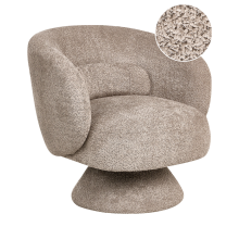 Swivel Armchair LIEKSA Boucle Beige