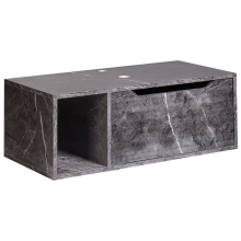 Wall Mounted Vanity Unit CASCAVEL 80 cm Black Marble