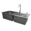 Modern Double Bowl Sink, 82x45x21cm 5