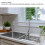 Modern Double Bowl Sink, 82x45x21cm 2