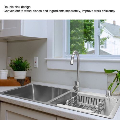 Modern Double Bowl Sink, 82x45x21cm 1