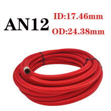 (Rojo, 1 m) Manguera de combustible roja, manguera para enfriador de aceite y gas, tubo de línea, nailon,