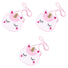 3Stk Elegante Violette Einhorn-Kinderumhängetasche Aus Premiummaterial