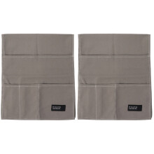 2Stk Sofa Armlehnen Organizer Aus Baumwolle in Hellgrau Mit 4 Fächern