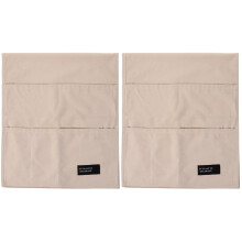 2Stk Sofa Organizer Seitentasche Aus Baumwolle Beige Für Aufbewahrung