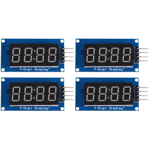 4Stk LED 4-Digit Segmentanzeige Modul Rot Common Anode Mit Chip