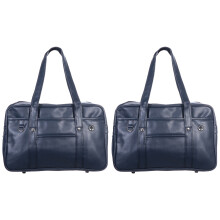 2Stk Dunkelblaue PU Laptop- Und Schul-Handtasche Mit Großer Kapazität