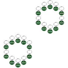 2Pck 10 Grune Metall Schlüsselnummernschilder Für &