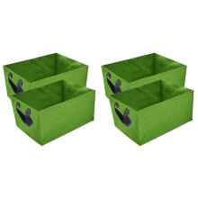 4Stk Pflanzenbeutel Filz Grün Für Terrasse Und Garten